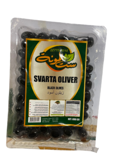Svarta oliver i vakuumförpackning 800 g